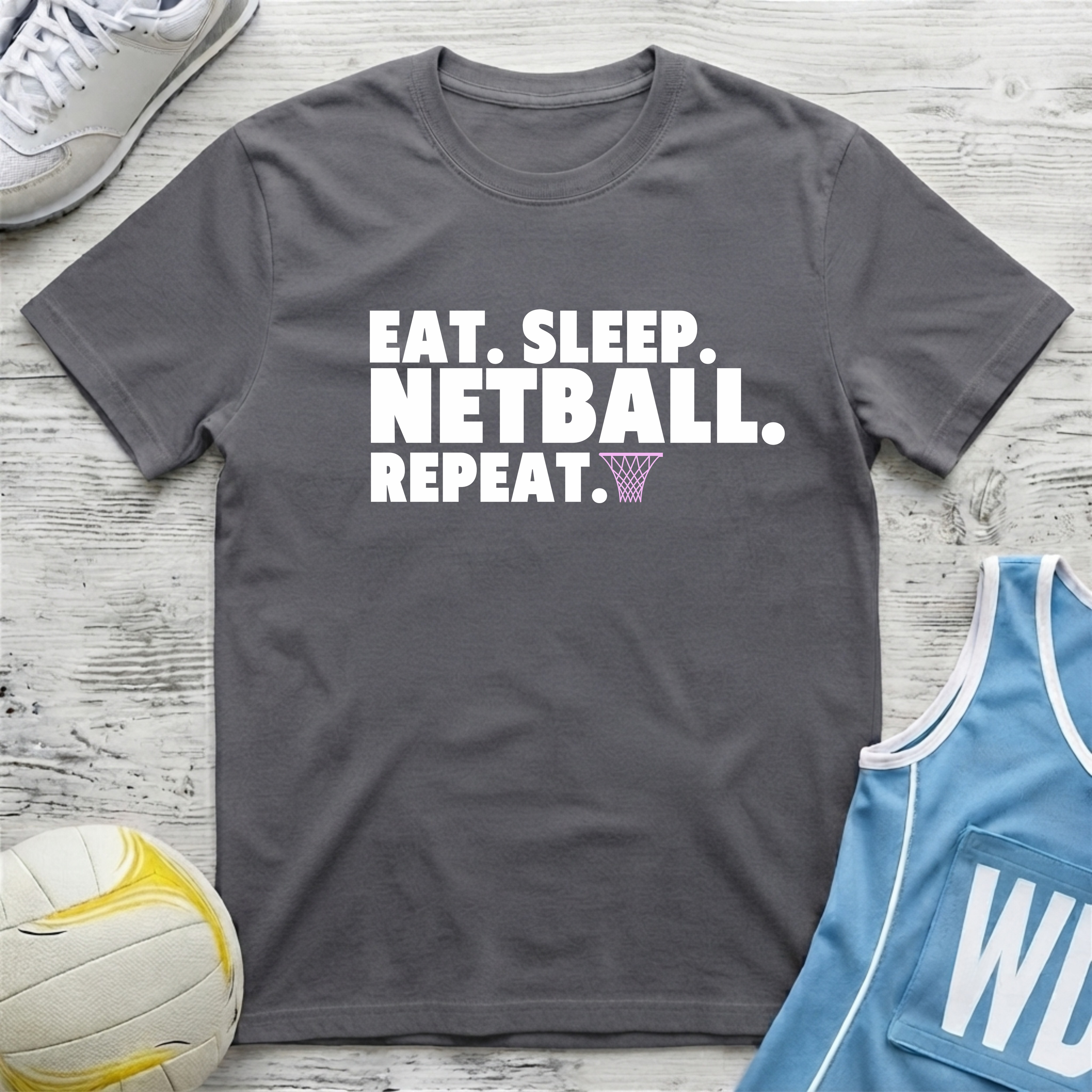 Eat, Sleep, Netball, Repeat T-Shirt