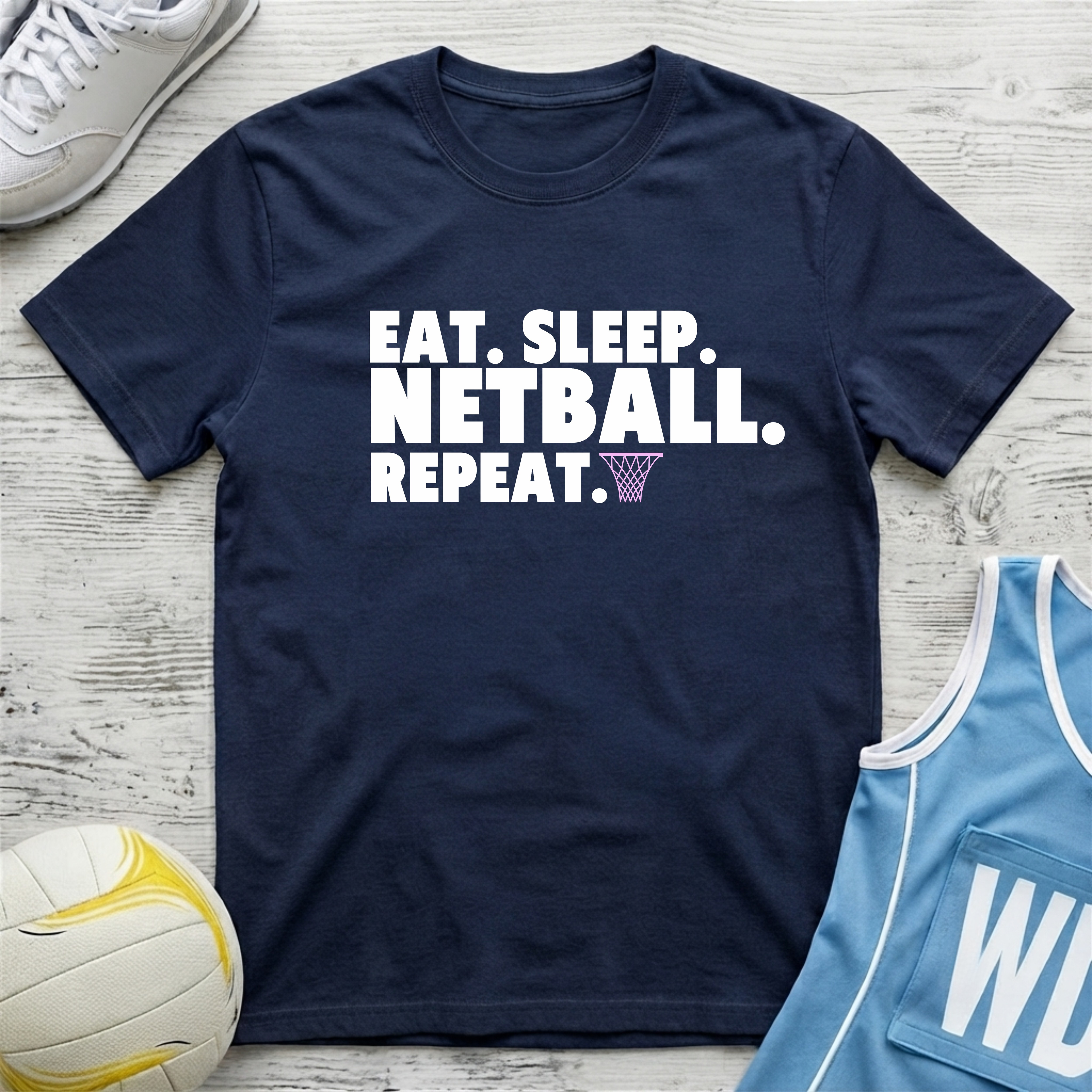Eat, Sleep, Netball, Repeat T-Shirt